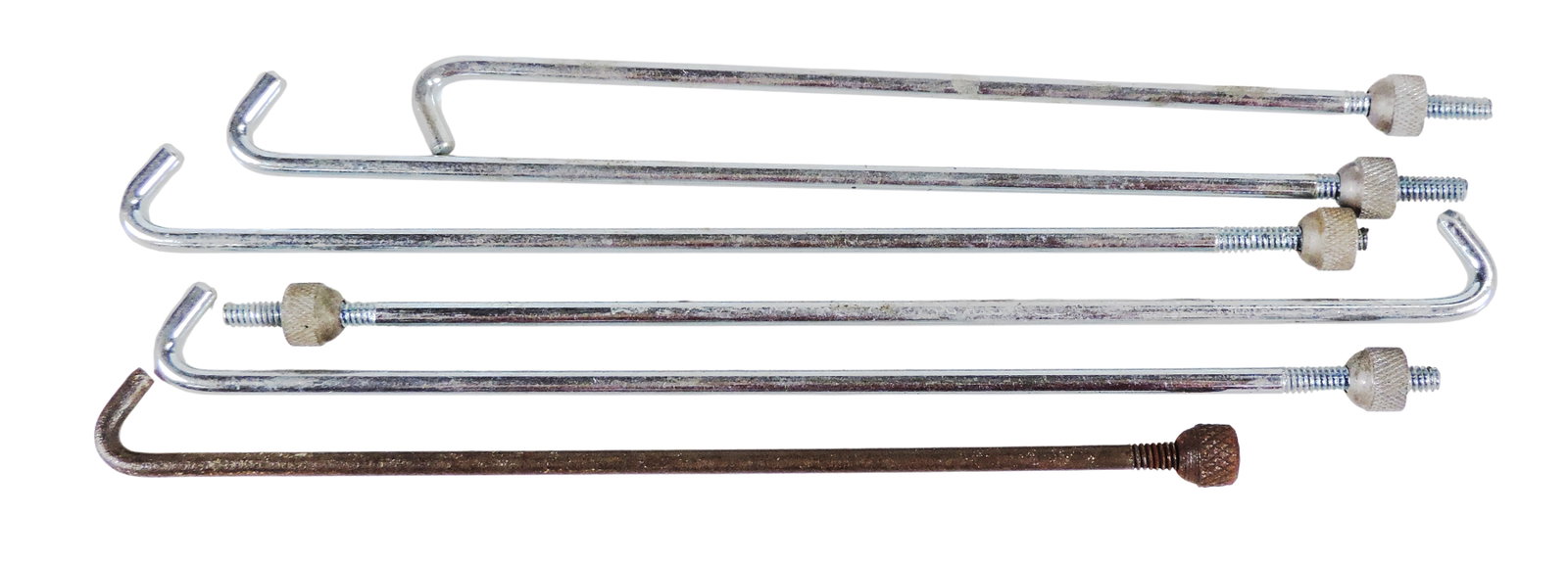 Coin-operated, Columbus Vendor Tie Downs (6), w/lock down nuts, o/all Exc cond, up to L 9 in. (1 of 1)