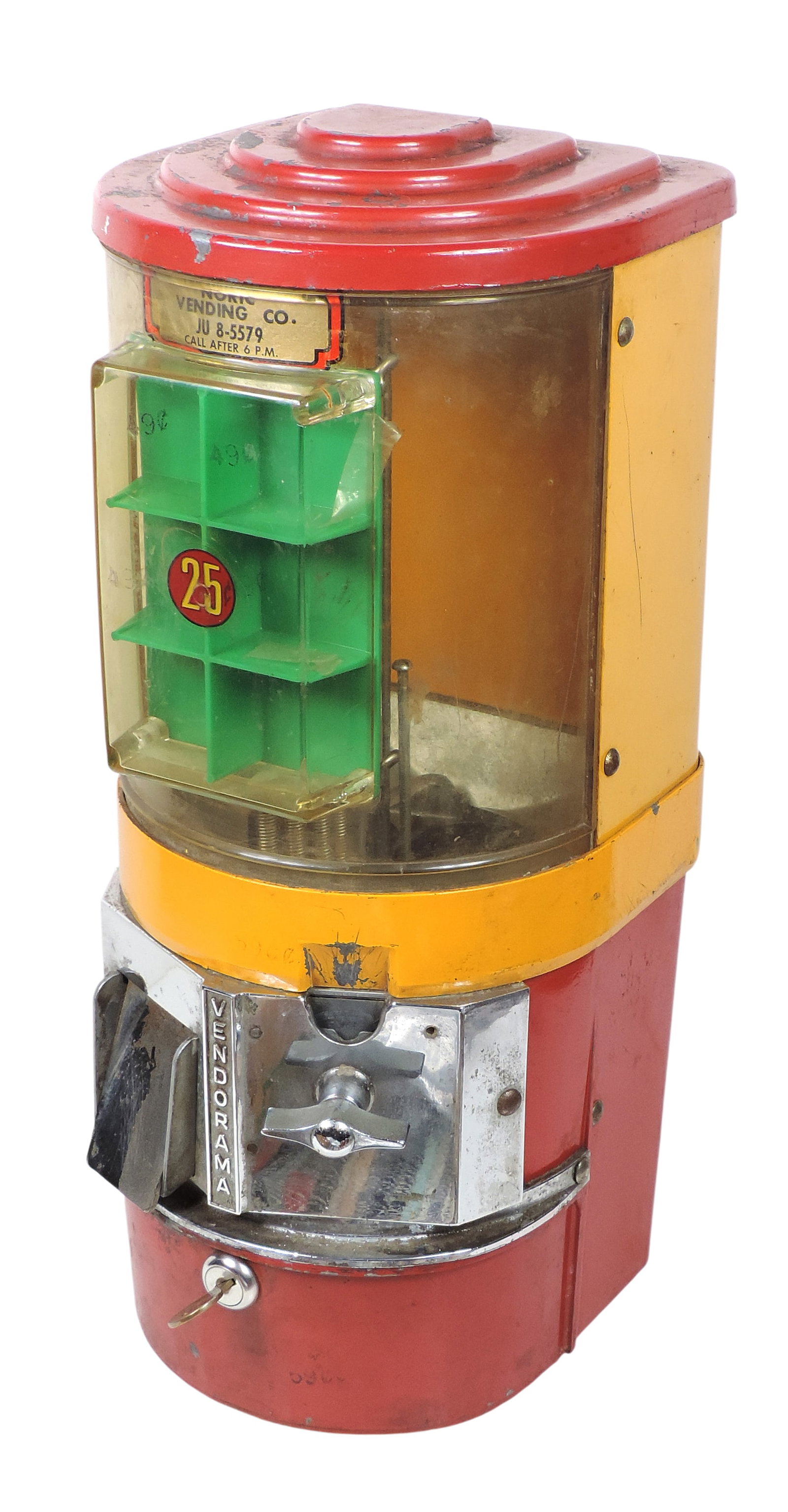 Coin-Operated Victor Vendorama Half Cabinet, 25 Cent, refilled through the top & cash door is rem... (1 of 3)