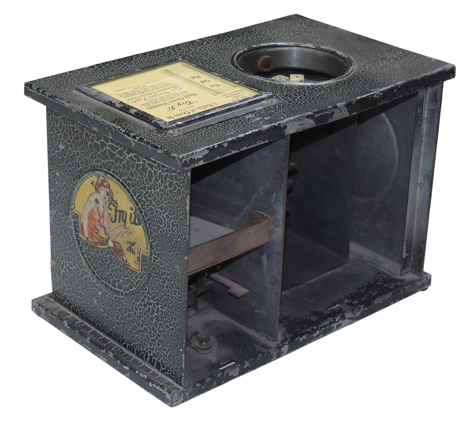 Coin-Operated Try It Dice Game Trade Stimulator Ball Gum Vendor, Mfg by Blue Bird Products Co., K... - 3