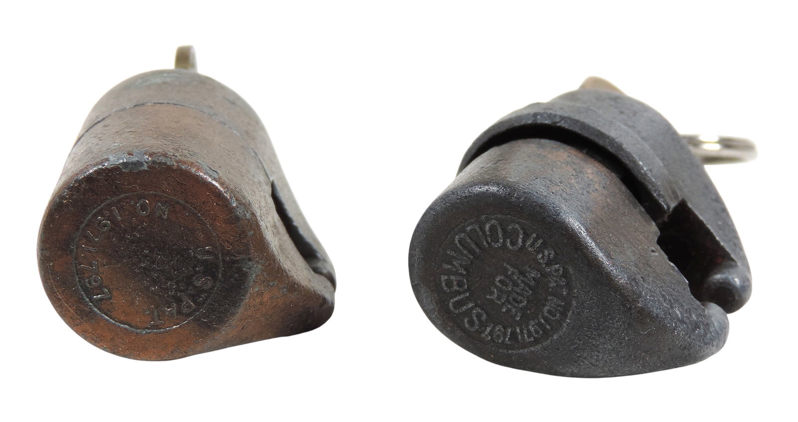 Barrel Locks (2), primarily used in the 1920-30s for securing gum-ball or peanut vending machines... - 3
