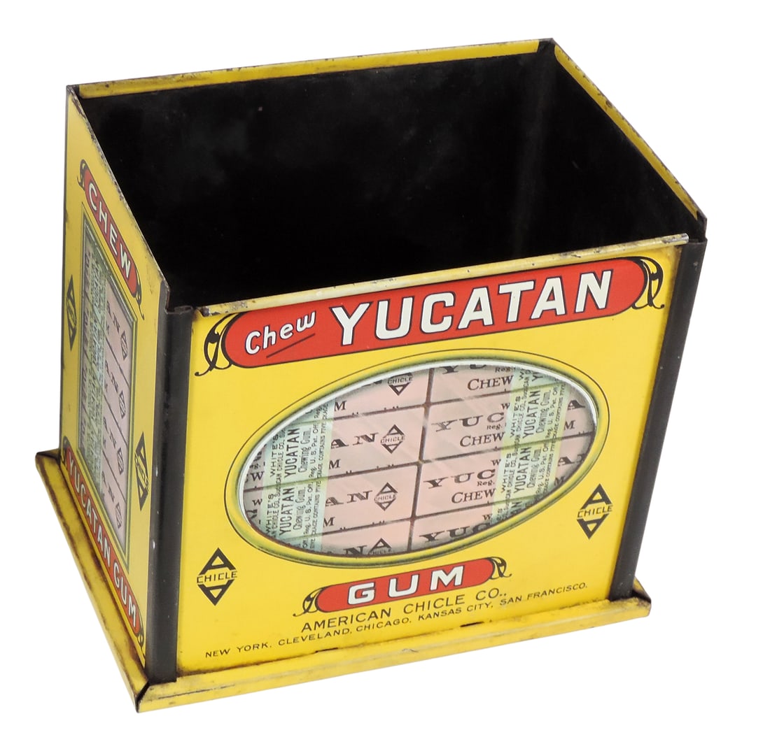 Chewing Gum Display Items (3), Yucatan Gum, American Chicle Co.-USA, litho on tin, no product, Ch... - 2