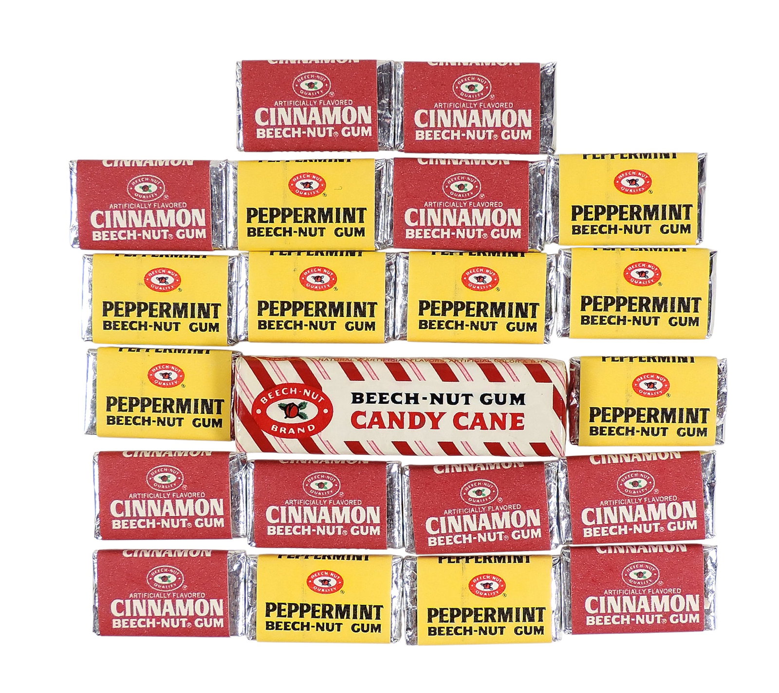 Beech-Nut Gum Trade Card Blotter & Gum Pieces, includes Beech-Nut Candy Cane, Peppermint Beech-Nu... - 2