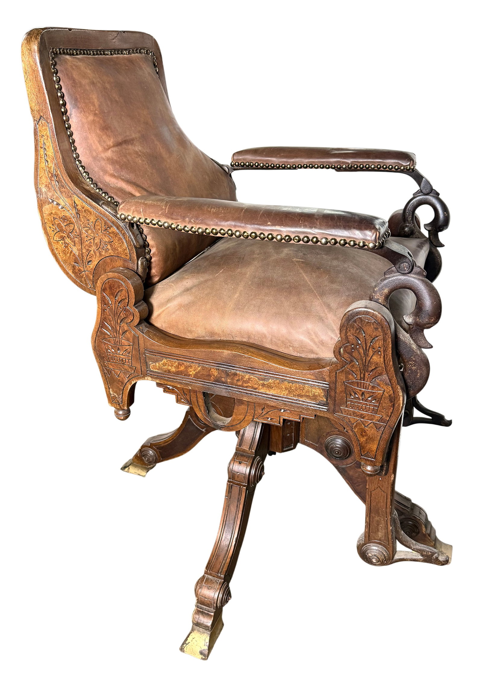 Barber Chair Project, Early Berninghaus "Climax", c.1890, Cinc., OH, missing parts but comes w/ex... (1 of 6)