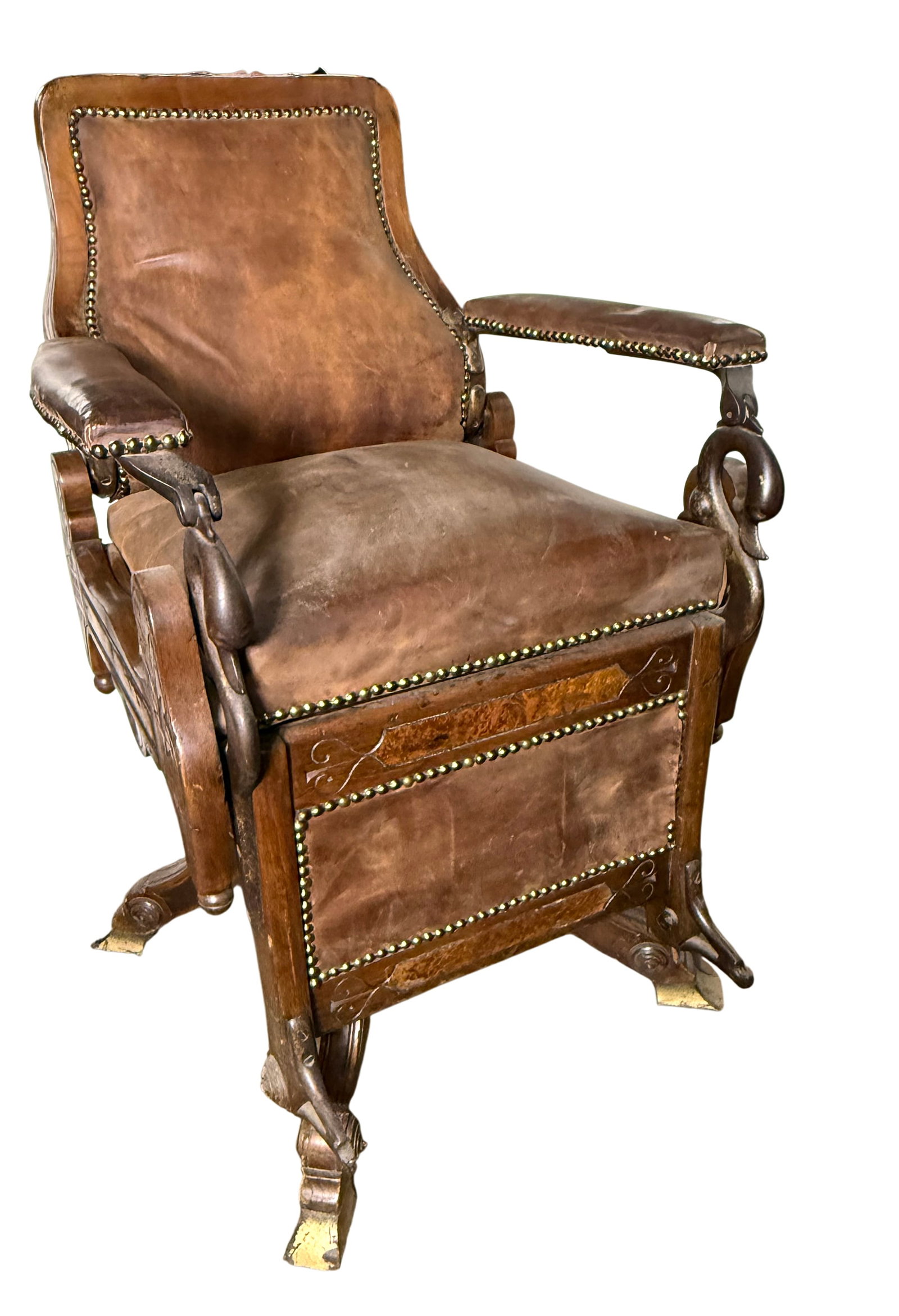 Barber Chair Project, Early Berninghaus "Climax", c.1890, Cinc., OH, missing parts but comes w/ex... - 3