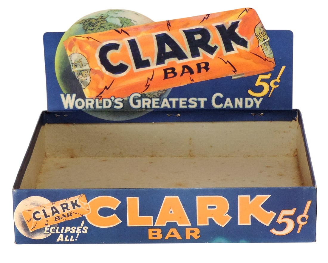 Clark Bar Display Box, Eclipses All!, made only by The D.L. Clark Co., Pittsburgh, PA-USA, World'... (1 of 4)