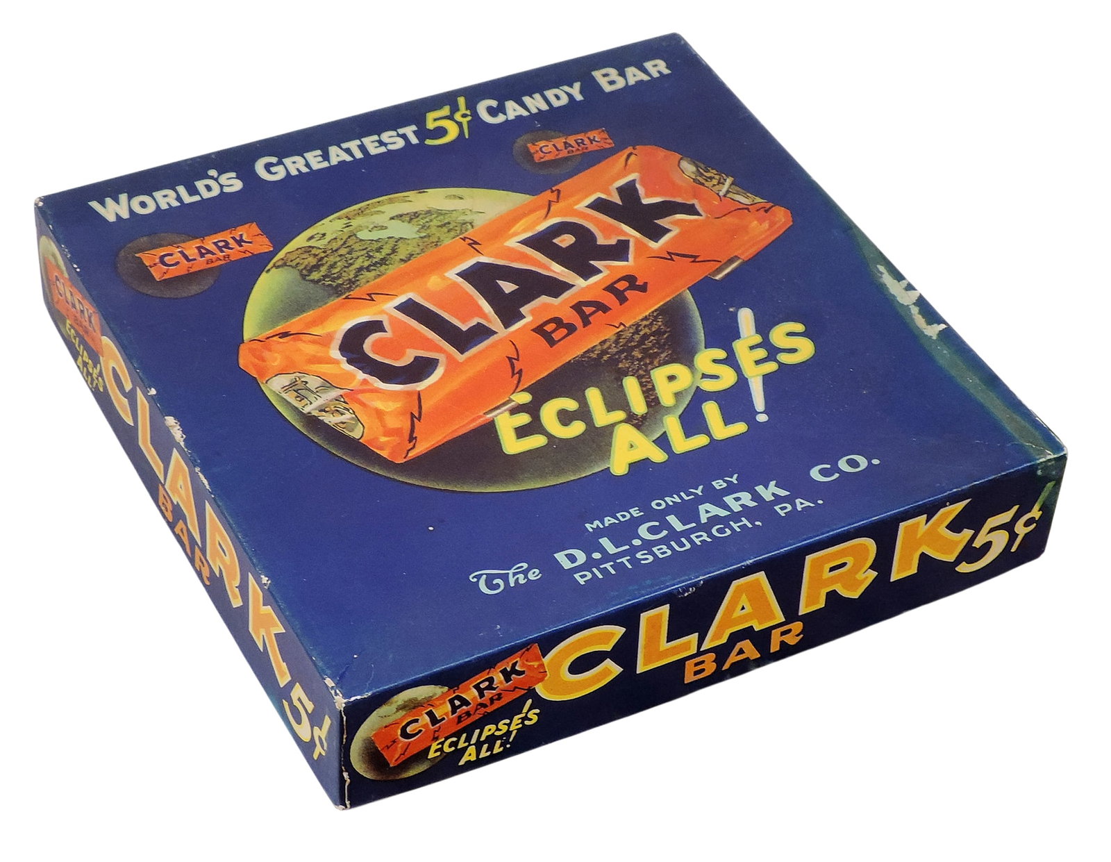 Clark Candy Bar Display Box, Eclipses All!, made only by The D.L. Clark Co., Pittsburgh, PA, Worl... - 3