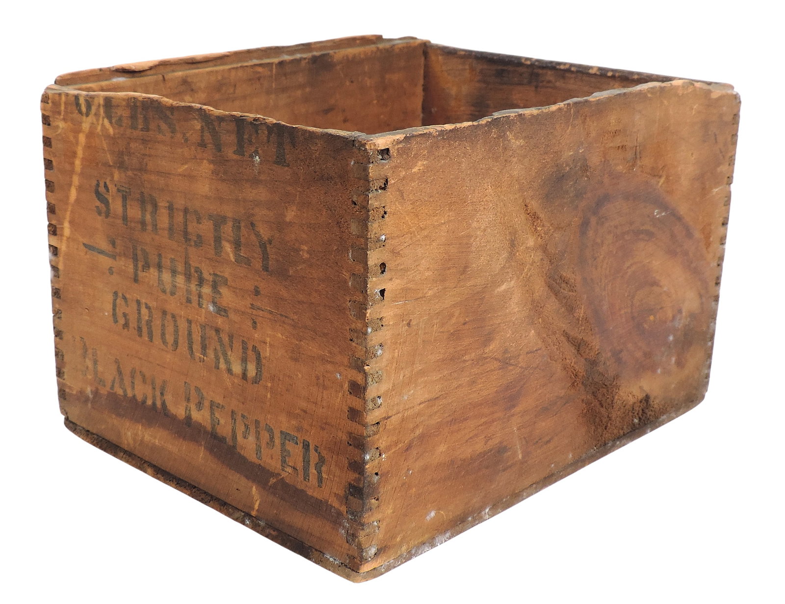 Wooden Adv Crate, Easton Wholesale Grocery Co. Strictly Pure Ground Black Pepper, Easton, Maryland, - 2