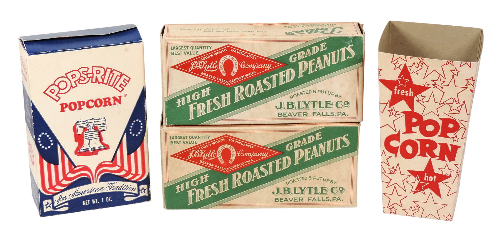 Peanut & Popcorn Boxes (4), (2) High Grade Fresh Roasted Peanuts by J.B. Lytle Co.-Beaver Falls, ... - 2