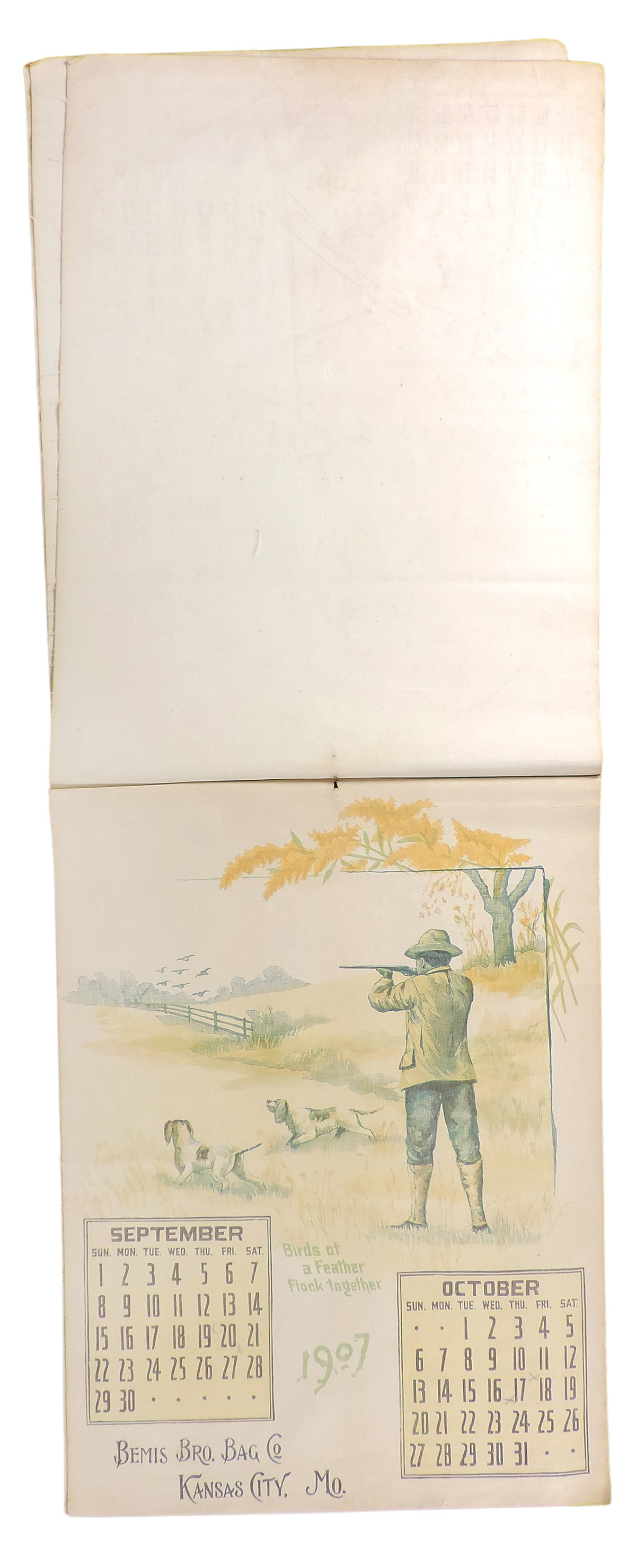 Bemis Bros. Bag Co. 1907 Fabric Calendar, founded in 1858 in Kansas City, Mo., bi-monthly w/6 col... - 4