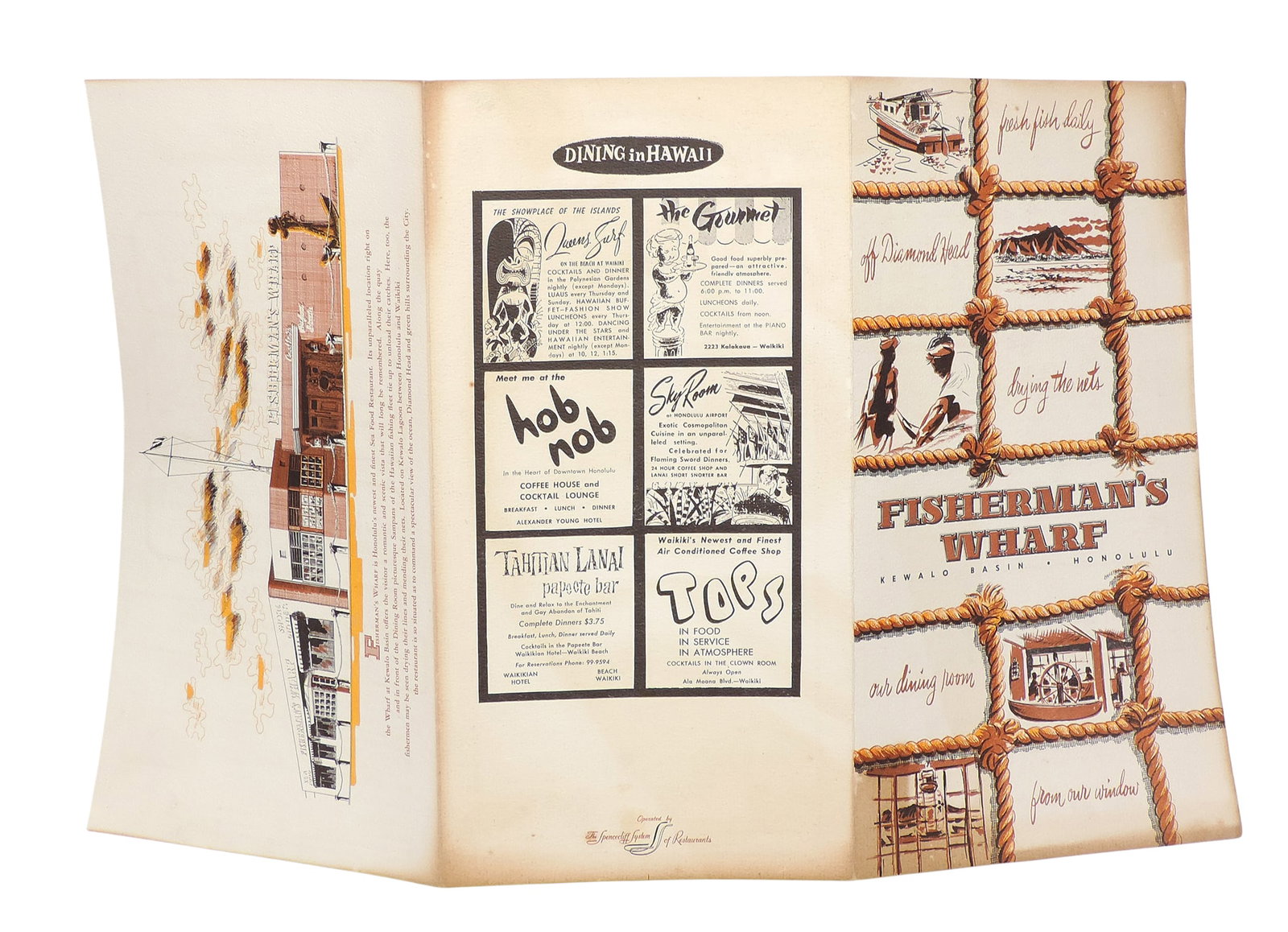 Fisherman's Wharf Menu, located on the Wharf at Kewalo Basin, Honolulu, Hawaii, operated by The... - 3