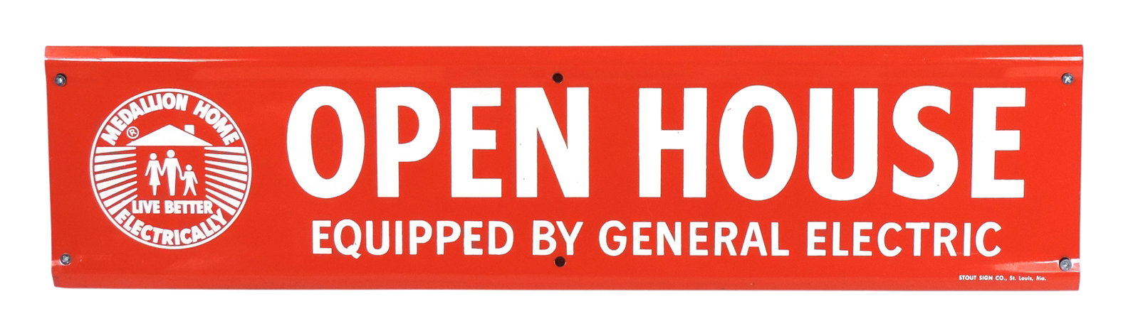 General Electric "Open House" Sign, Medallion Home Live Better Electrically, Stout Sign Co., ... (1 of 1)