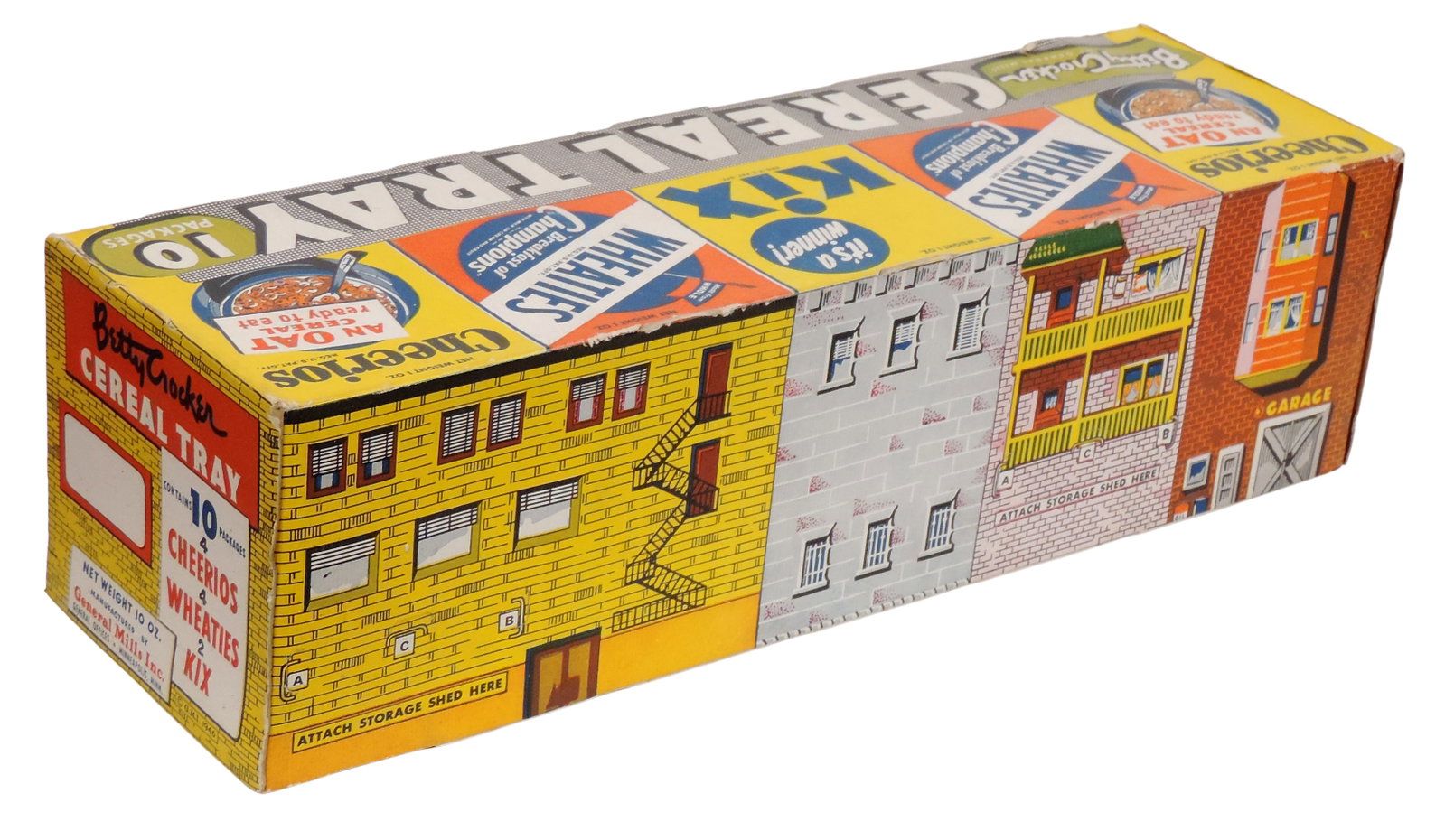 General Store 1946 Betty Crocker Cereal Tray Boxes, Model City, 10 packs include Cheerios, Wheati... - 2