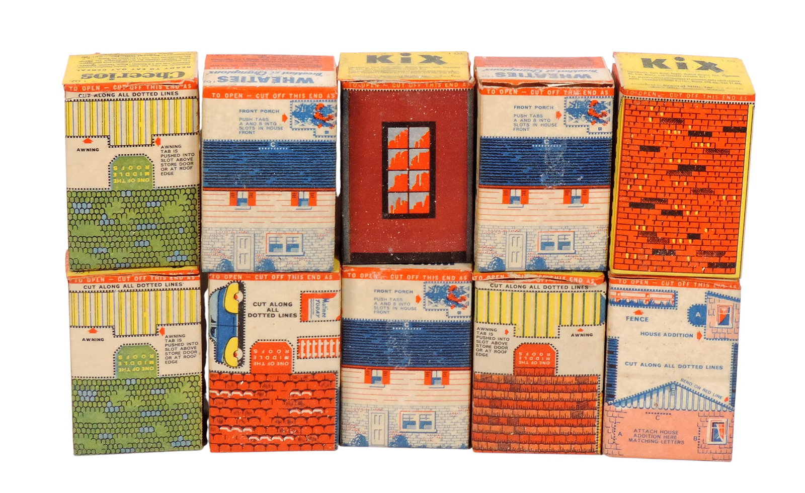General Store 1946 Betty Crocker Cereal Tray Boxes, Model City, 10 packs include Cheerios, Wheati... - 3