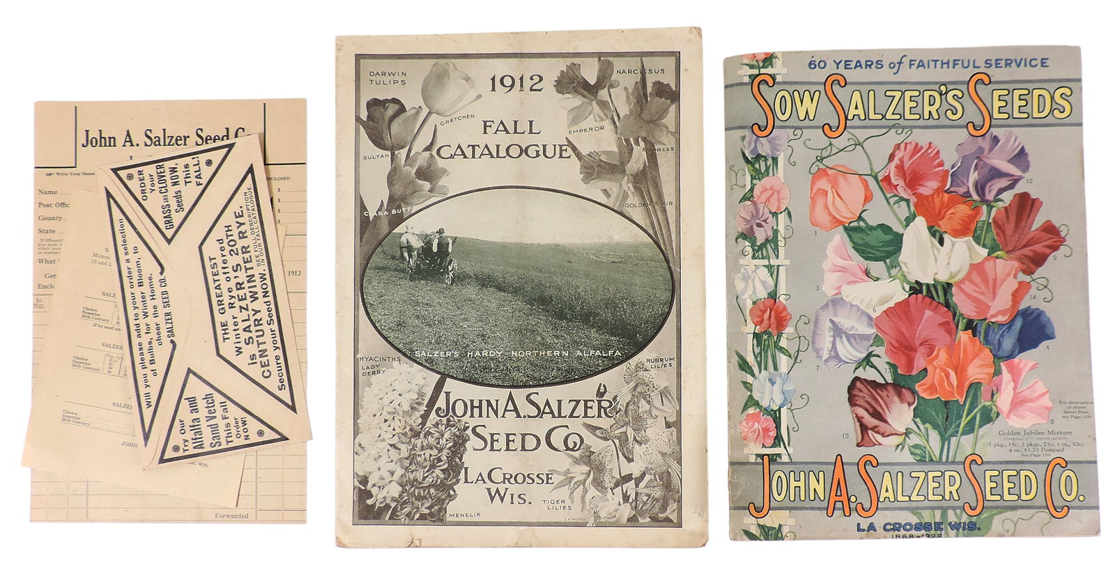 John A. Salzer Seed Co. Catalogues, La Crosse, Wis. (2), Sow Salzer's Seeds, 60 Years of Faithful (1 of 5)