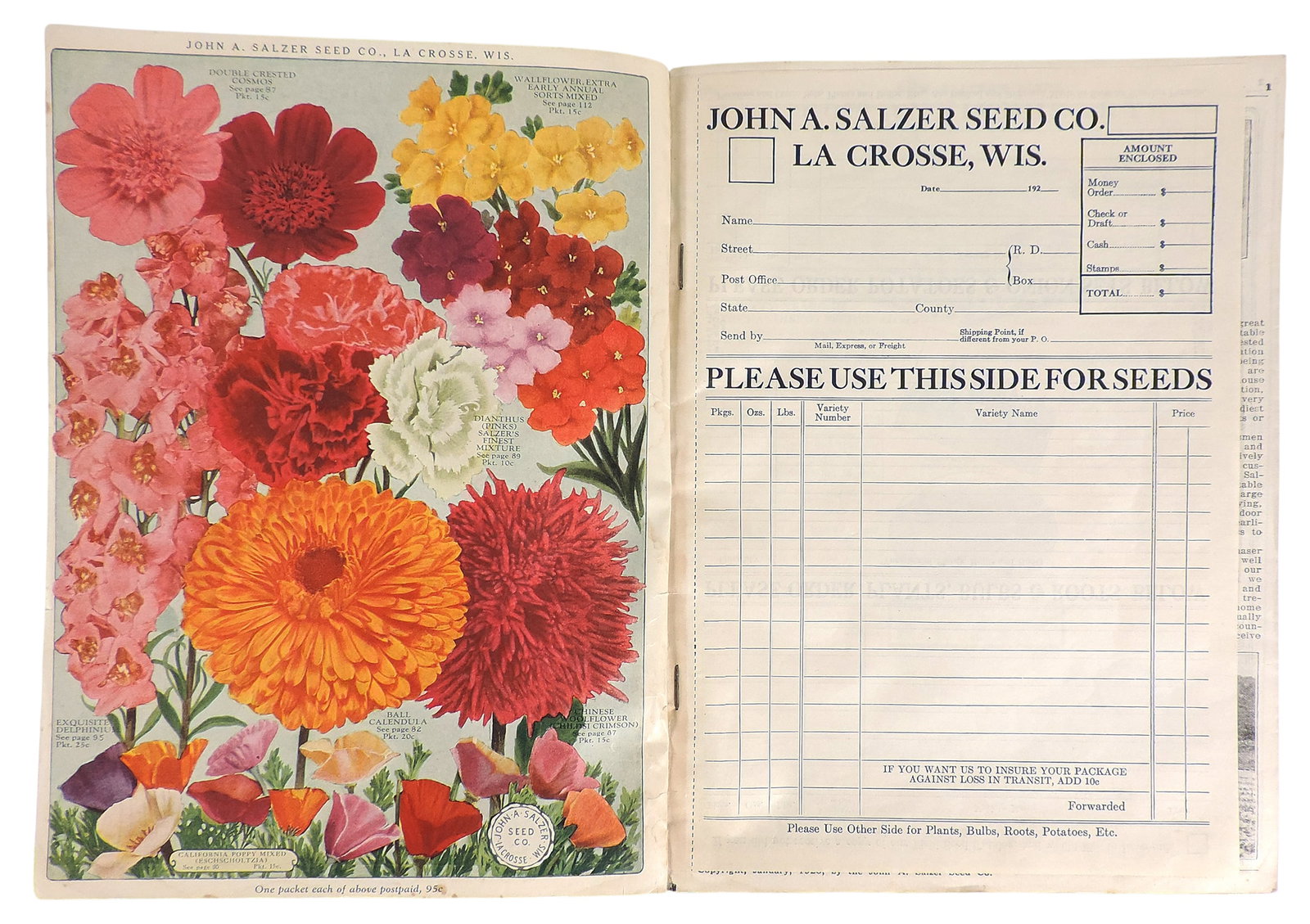 John A. Salzer Seed Co. Catalogues, La Crosse, Wis. (2), Sow Salzer's Seeds, 60 Years of Faithful - 4
