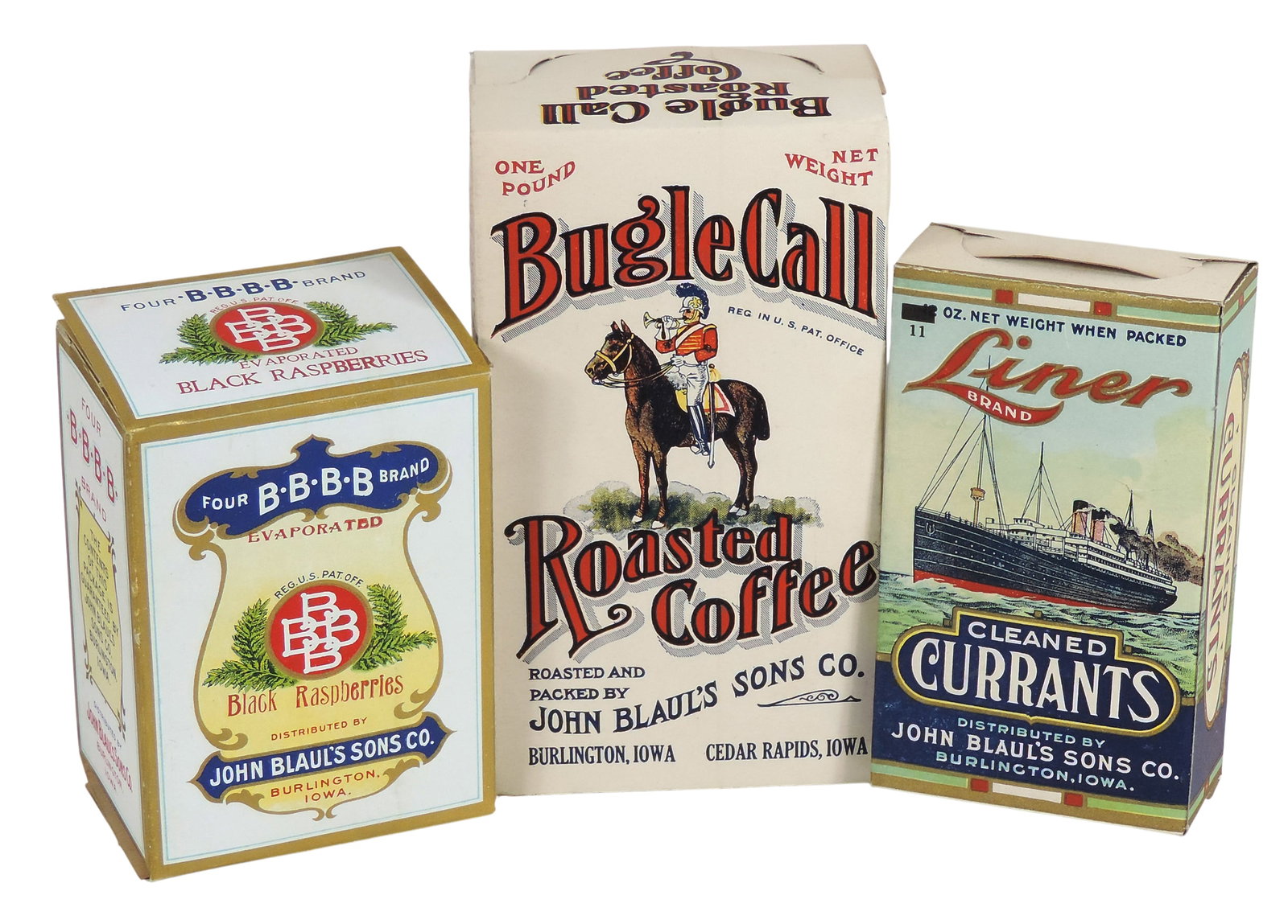 John Blaul's Sons Co., Food Boxes (3), includes Liner Brand, Cleaned Currants, 11 oz. Net Wt, g... (1 of 2)