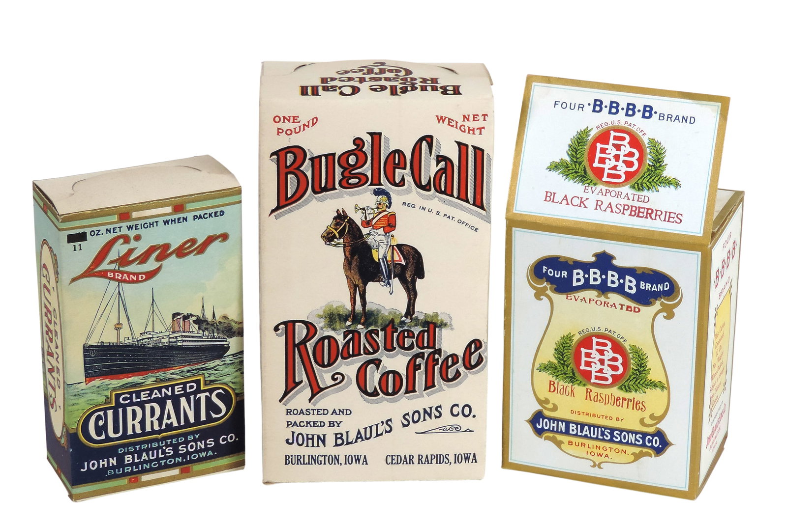 John Blaul's Sons Co., Food Boxes (3), includes Liner Brand, Cleaned Currants, 11 oz. Net Wt, g... (1 of 2)