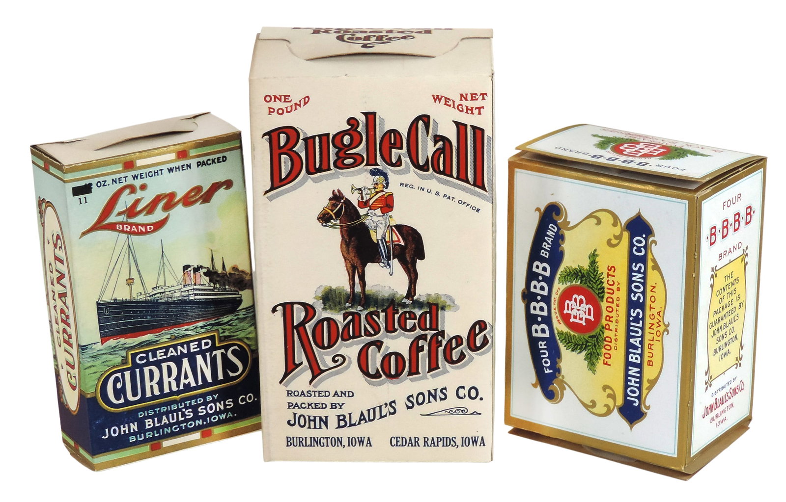 John Blaul's Sons Co., Food Boxes (3), includes Liner Brand, Cleaned Currants, 11 oz. Net Wt, g... - 2