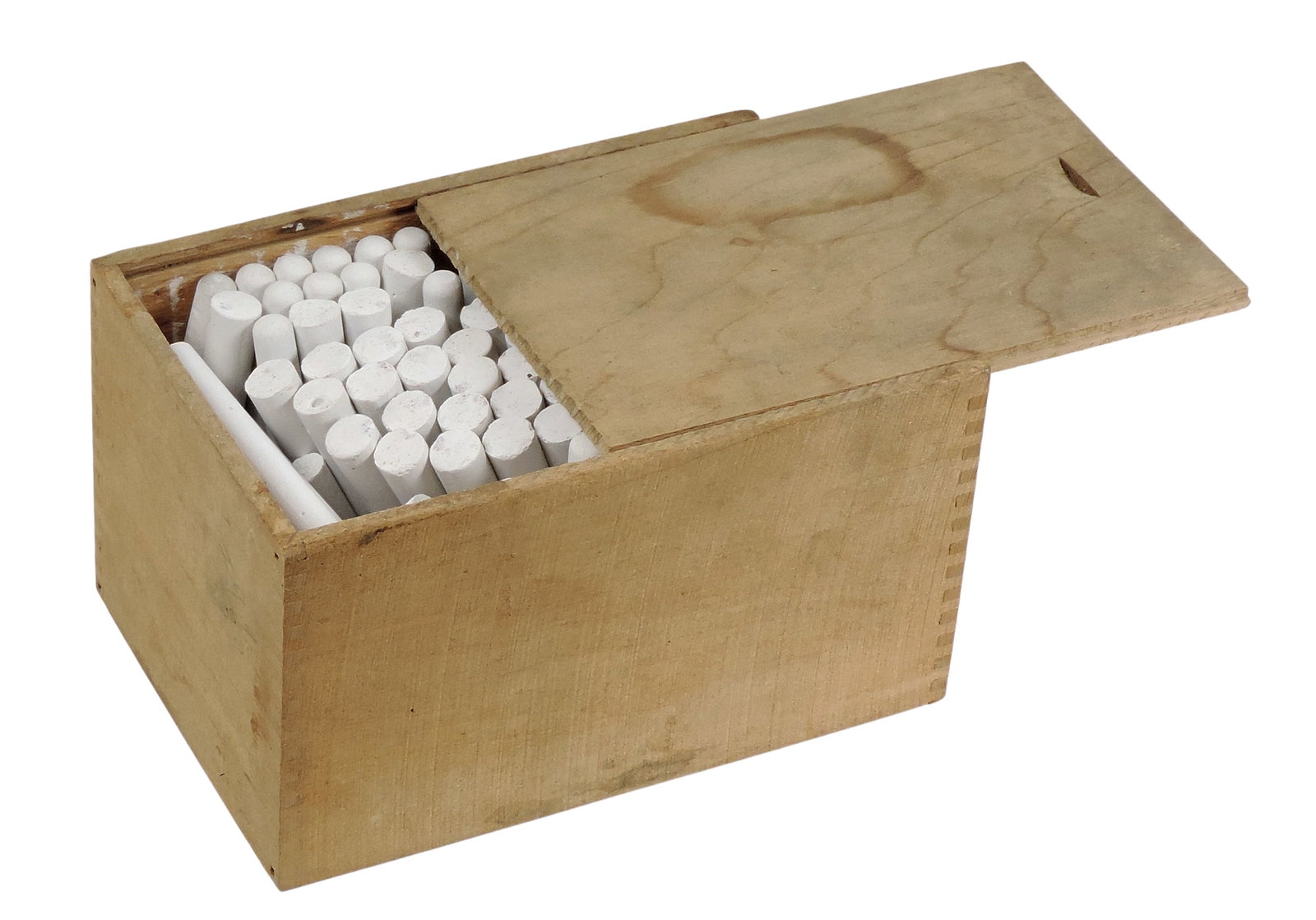 Indian White Chalk Crayons Box, stamped/stenciled Manfd. by The American Crayon Co. In U.S.A., Sa... - 2