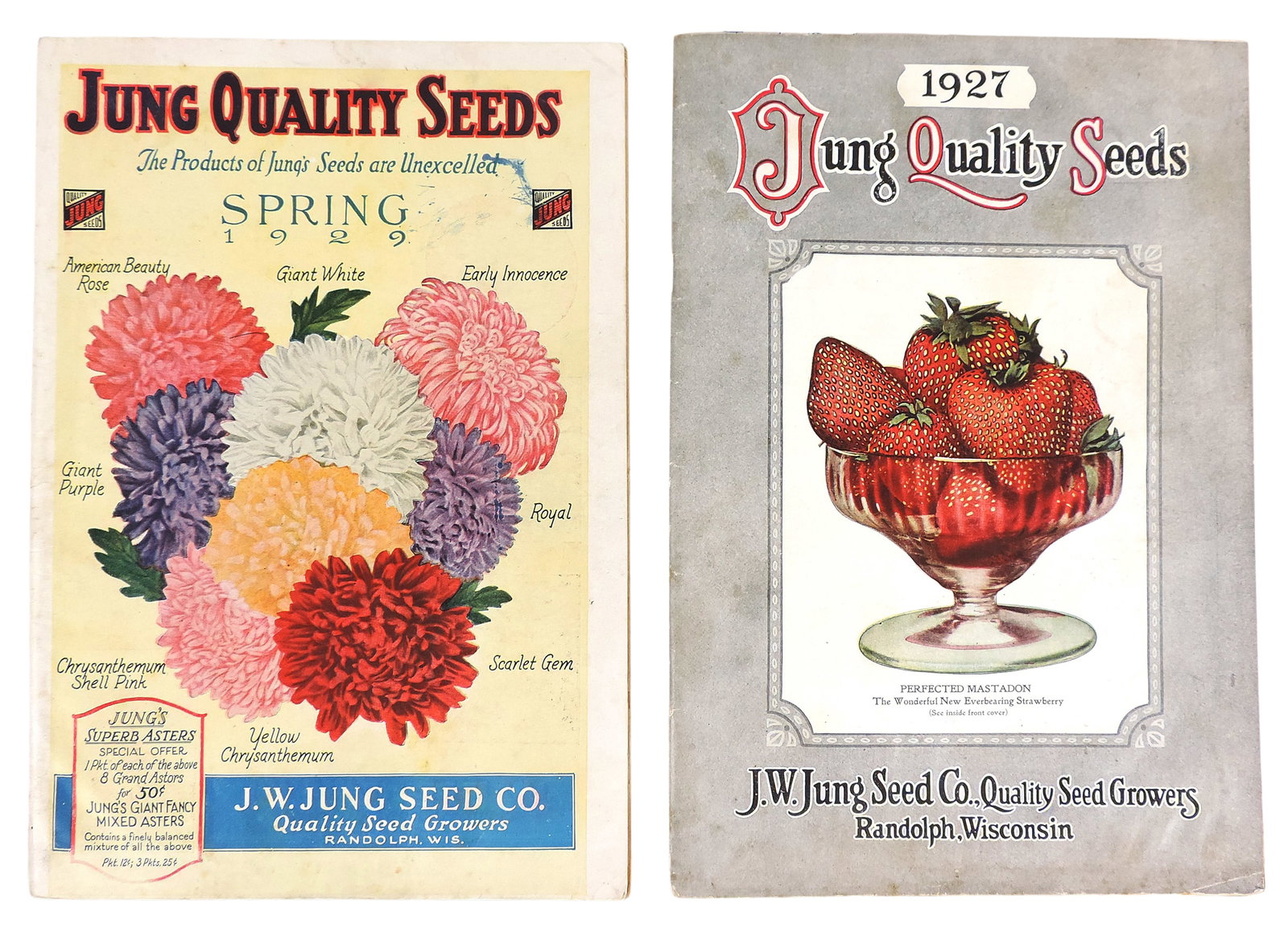 J.W. Jung Quality Seed Catalogues (2), Quality Seed Growers, 1927 Jung Quality Seeds, Randolph, W... (1 of 4)