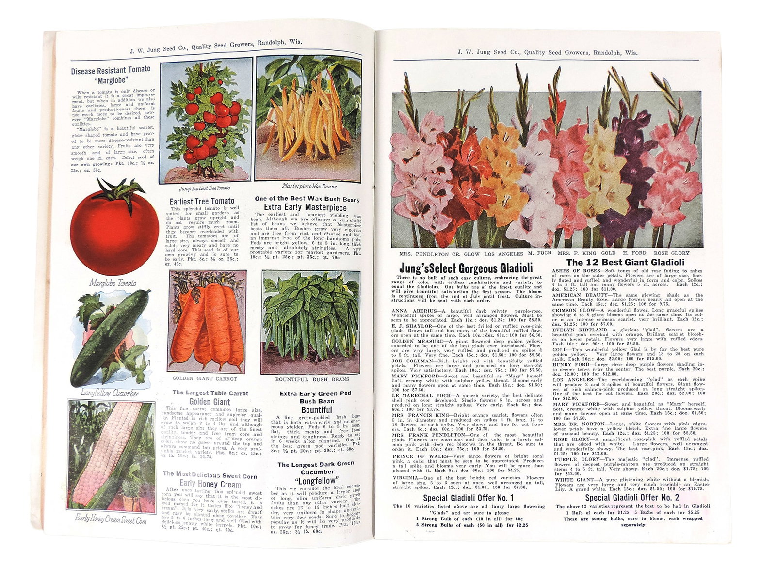 J.W. Jung Quality Seed Catalogues (2), Quality Seed Growers, 1927 Jung Quality Seeds, Randolph, W... - 2