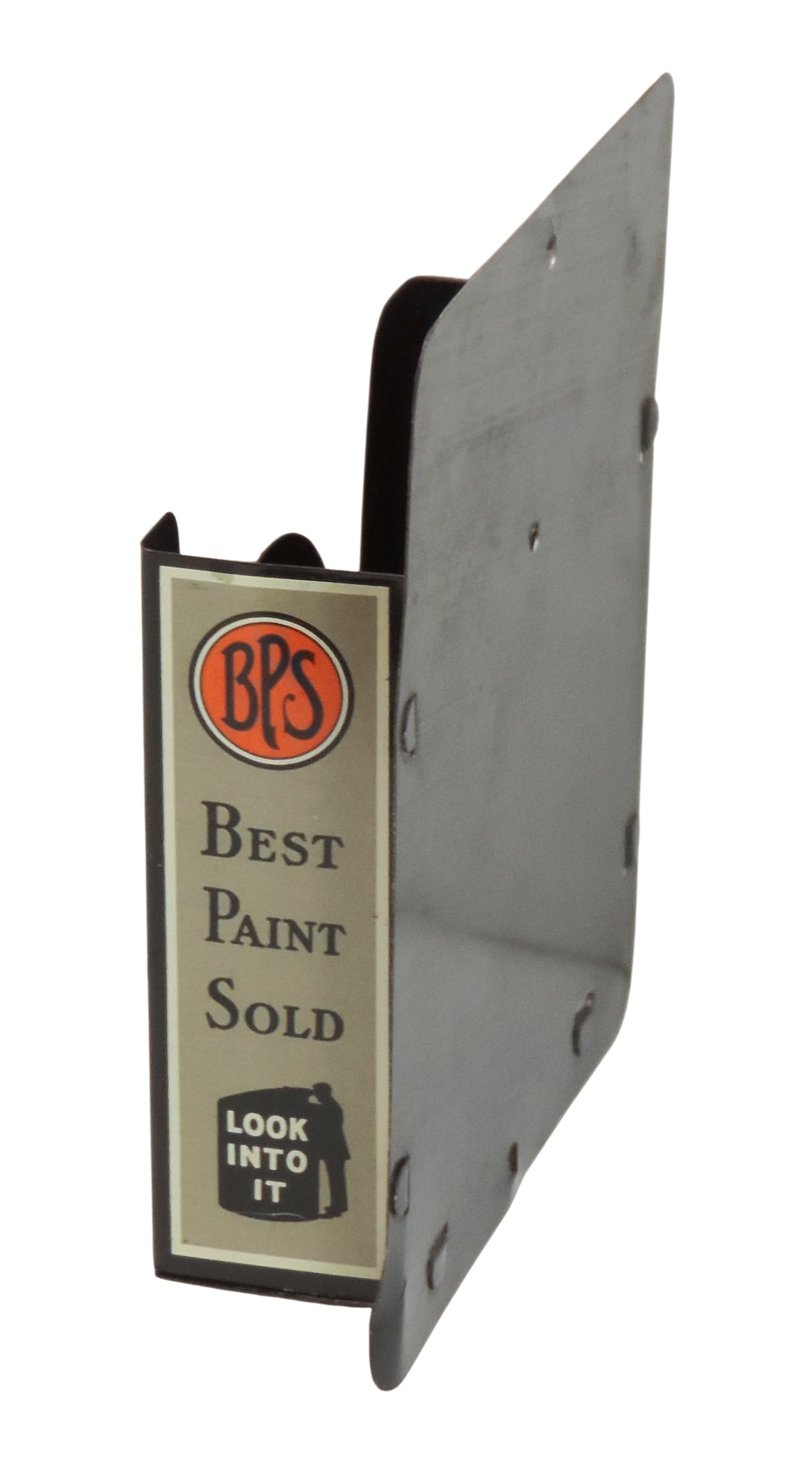 BPS "Best Paint Sold" Advertising Pamphlet Rack/Color Card Holder, litho on tin, wall mount, ... - 4
