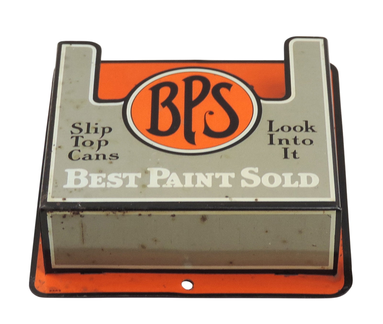 BPS "Best Paint Sold" Advertising Pamphlet Rack/Color Card Holder, litho on tin, wall mount, ... - 5