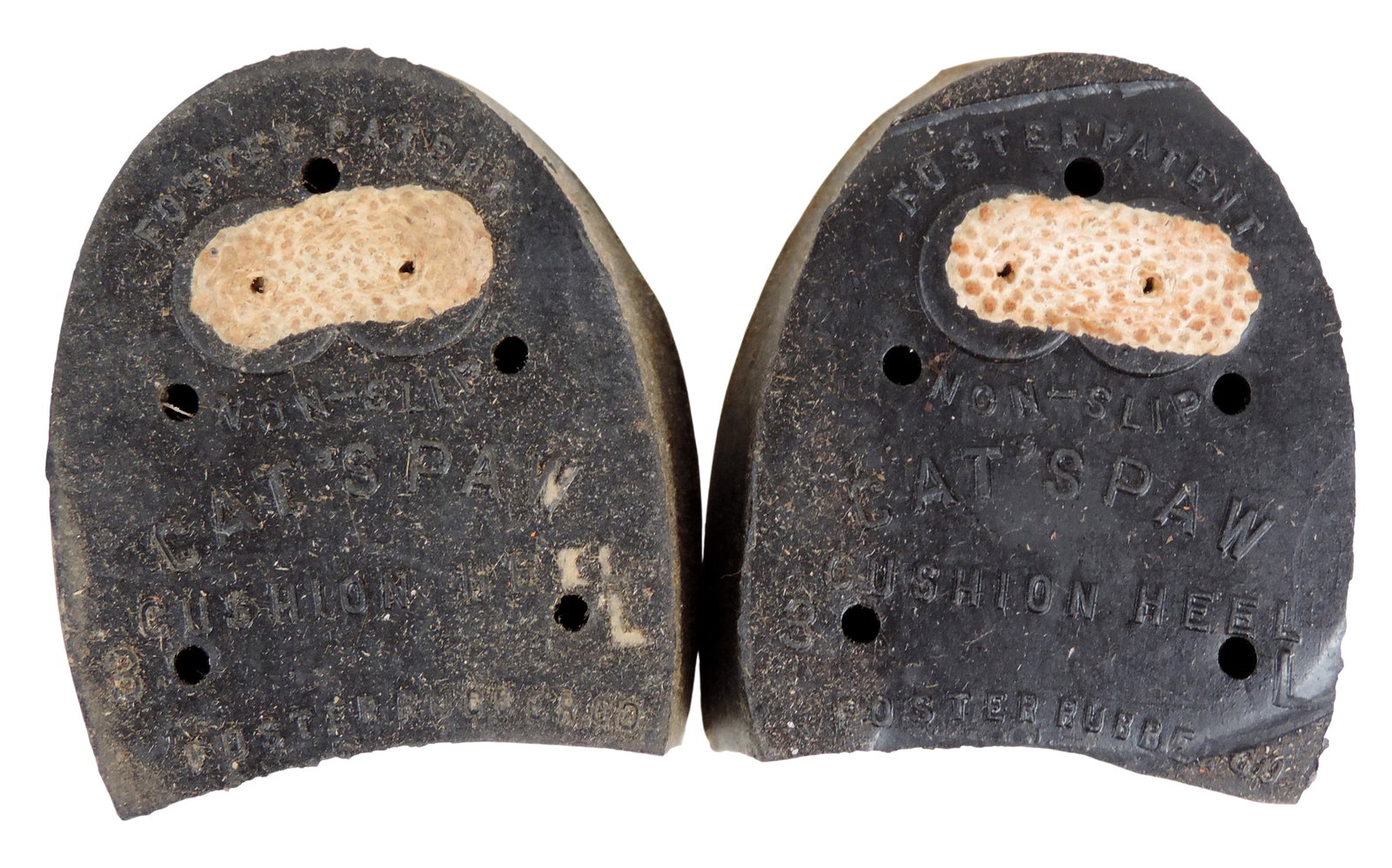 Cat's Paw Sign & Product (2), orig one pair box w/set embossed Foster Patent Non-slip Catâ̈́ - 3