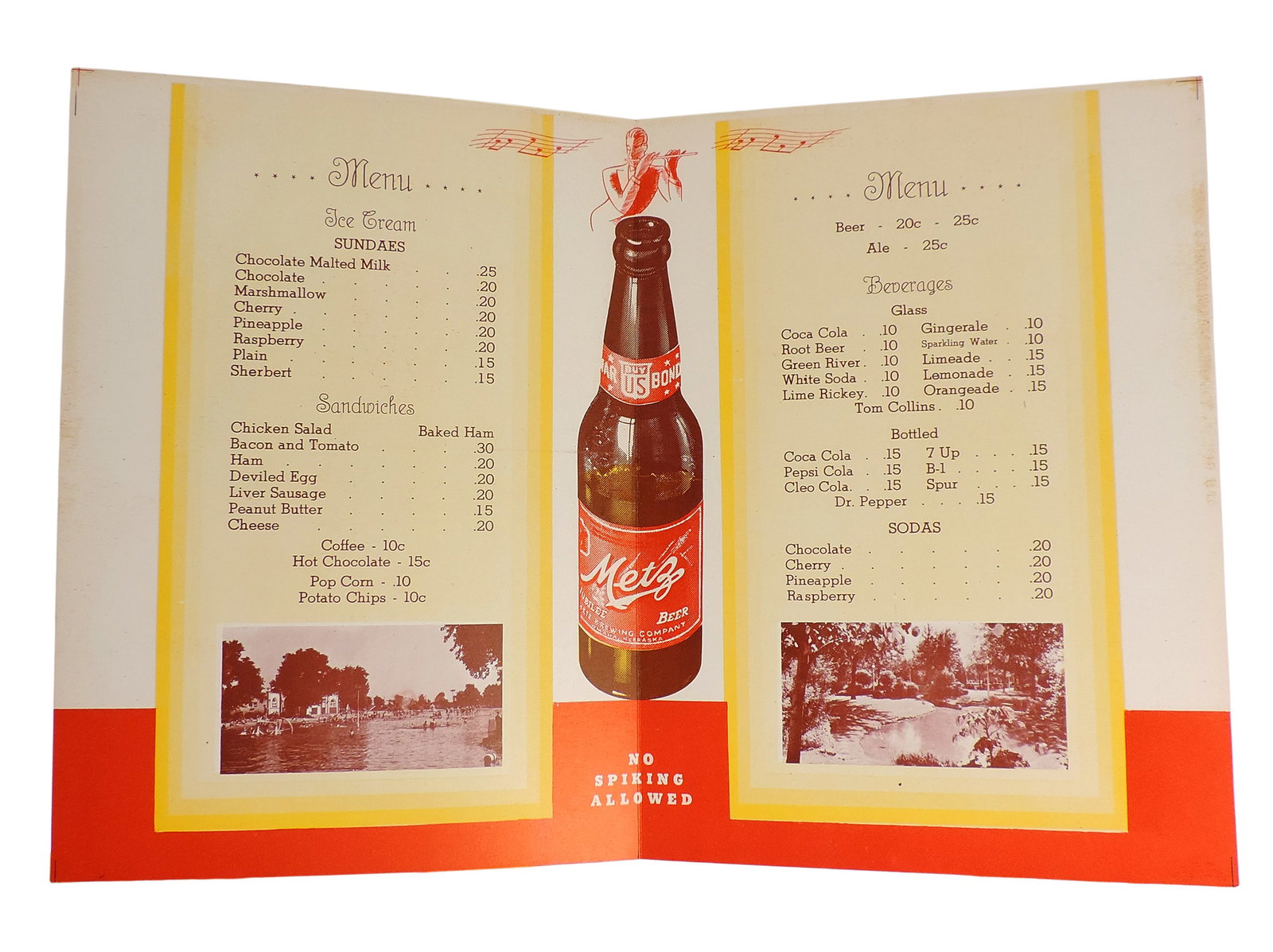 Omaha Peony Park, Royal Grove & Terrace Menus (6), Omaha, Nebraska, commemorating its 25th Annive... - 2