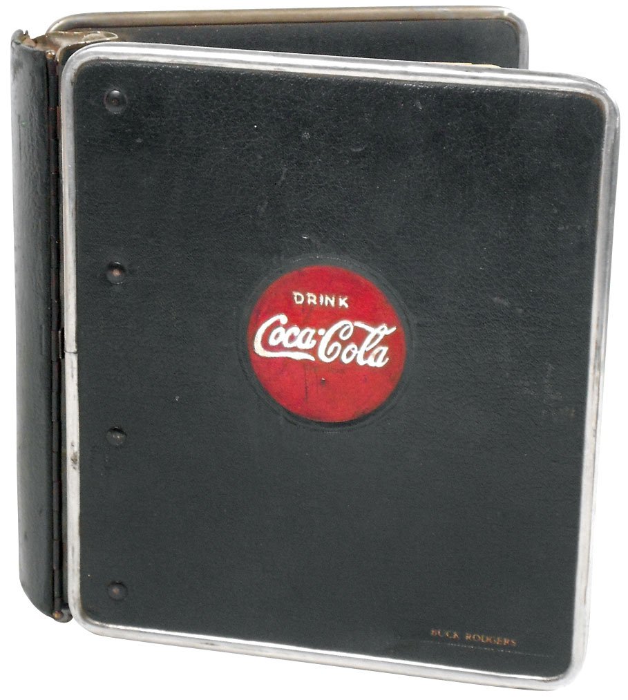 Coca-Cola salesman's sample merchandising handbook,: Coca-Cola salesman's sample merchandising handbook, c.1940, Very Rare, colored lithos of many cdbd, metal & porcelain signs, custom builds, coolers & carton displays, a "must have" for the advanced co