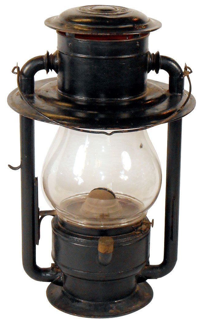 Lighting, Dietz No. 3 Globe Tubular Lantern, kerosene,: Lighting, Dietz No. 3 Globe Tubular Lantern, kerosene, VG cond, 22"H x 16"Dia.