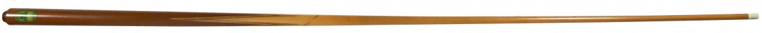 Billiard or pool cue, Brunswick, "Willie Hoppe Titlist: Billiard or pool cue, Brunswick, "Willie Hoppe Titlist Cue" multiple woods in spliced 4-point butt, 1-pc constr, ivory ferrule, no tip, stamped "15," orig decal, rubber bumper, c.1940's, VG cond, 58"L