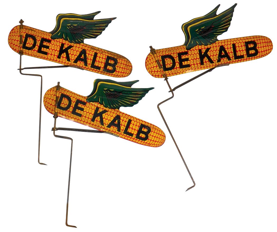Advertising signs (3), DeKalb Seed Corn, 2-sided litho