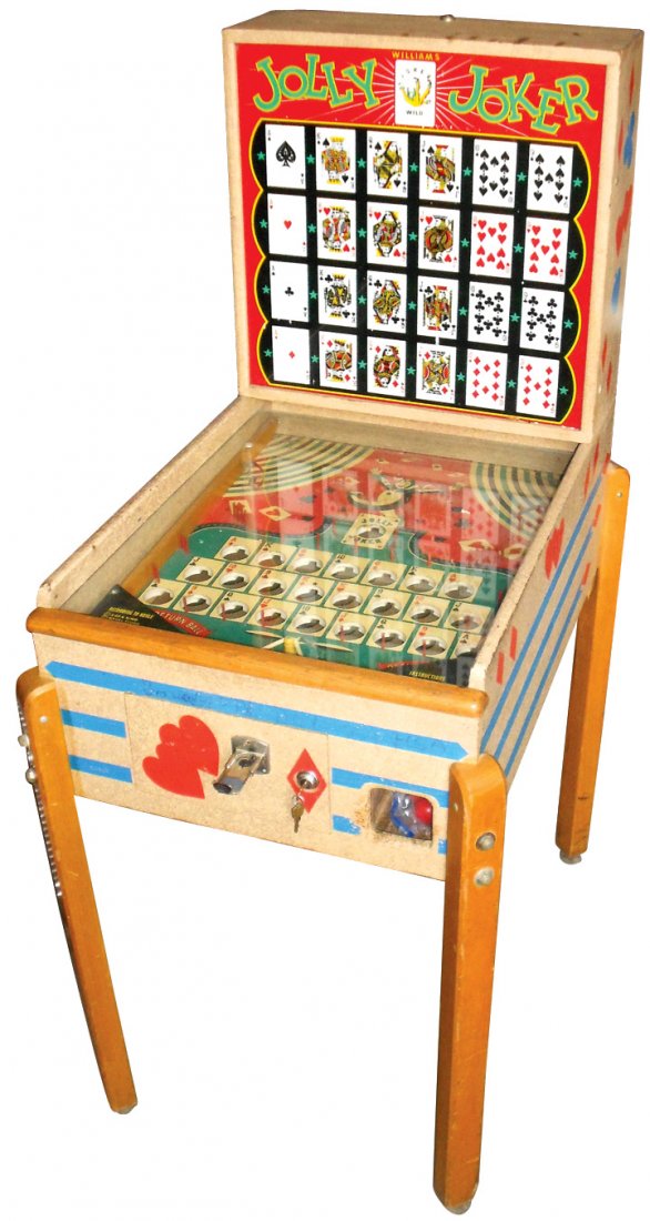 Coinoperated pinball machine, "Jolly Joker" by