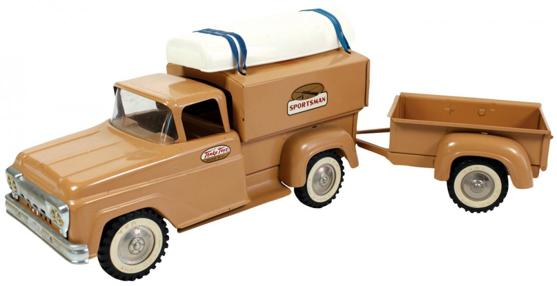 toy truck and boat trailer set