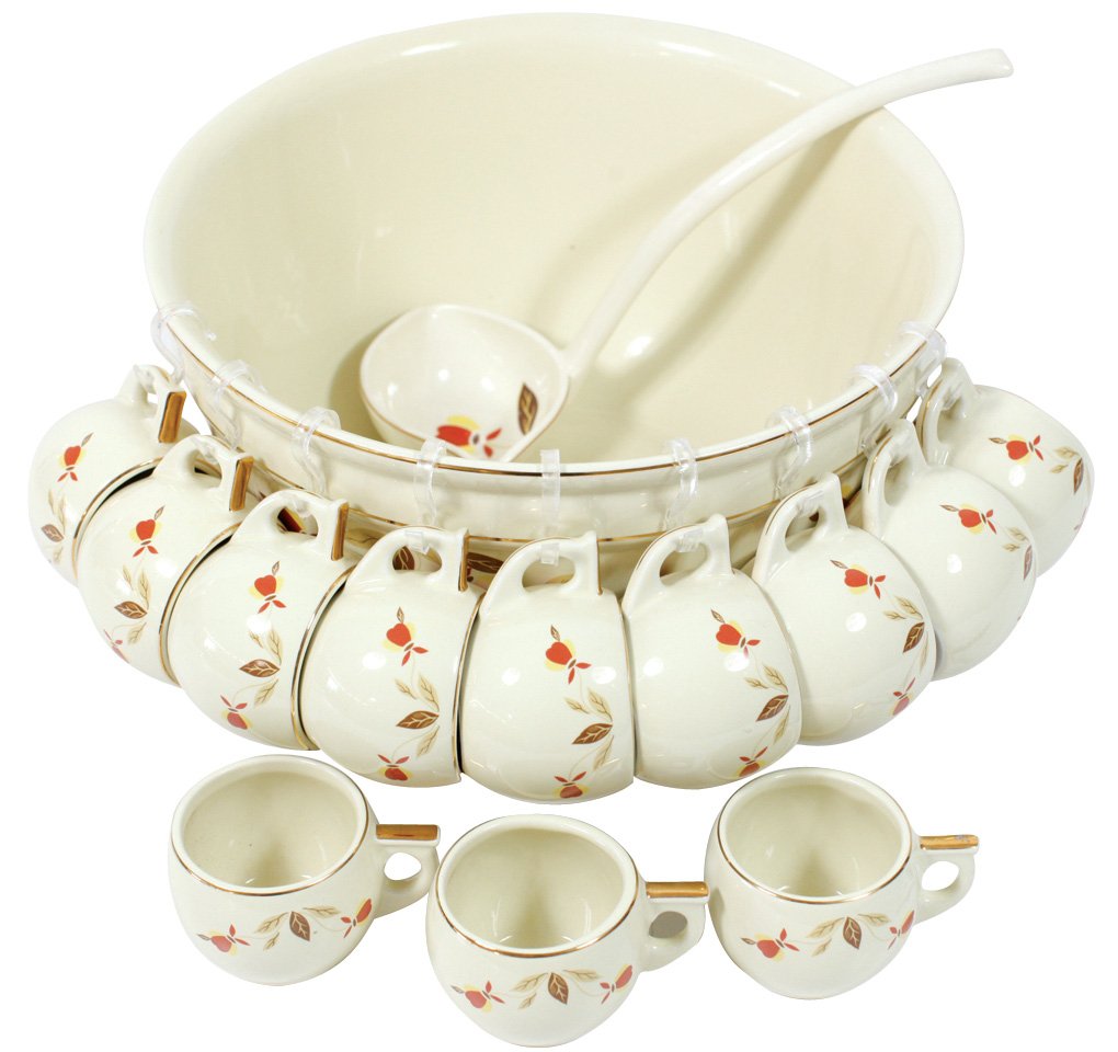 Jewel Tea Autumn Leaf (14), 1993 punch bowl in orig box