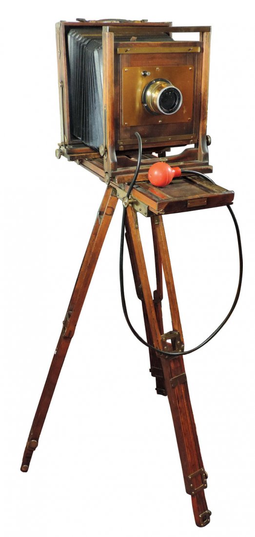 Studio camera on tripod, mfg by AGFA, Ansco