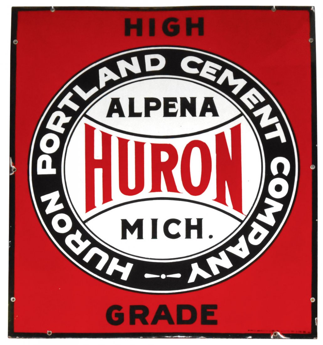 Cement sign, Huron Portland Cement Co.Alpena, MI, by May 03, 2015