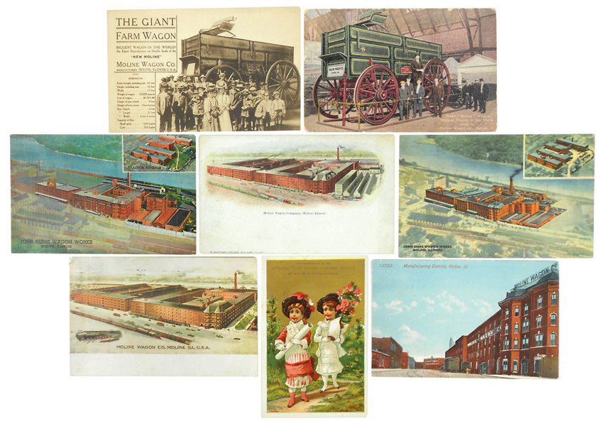 John Deere Wagon Works post cards  & advertising card (1 of 1)