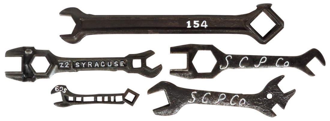 Syracuse Chilled Plow Co. wrenches (5), No. 154, (1 of 1)