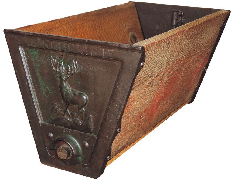 John Deere planter box, broadcast seeder ends (1 of 1)