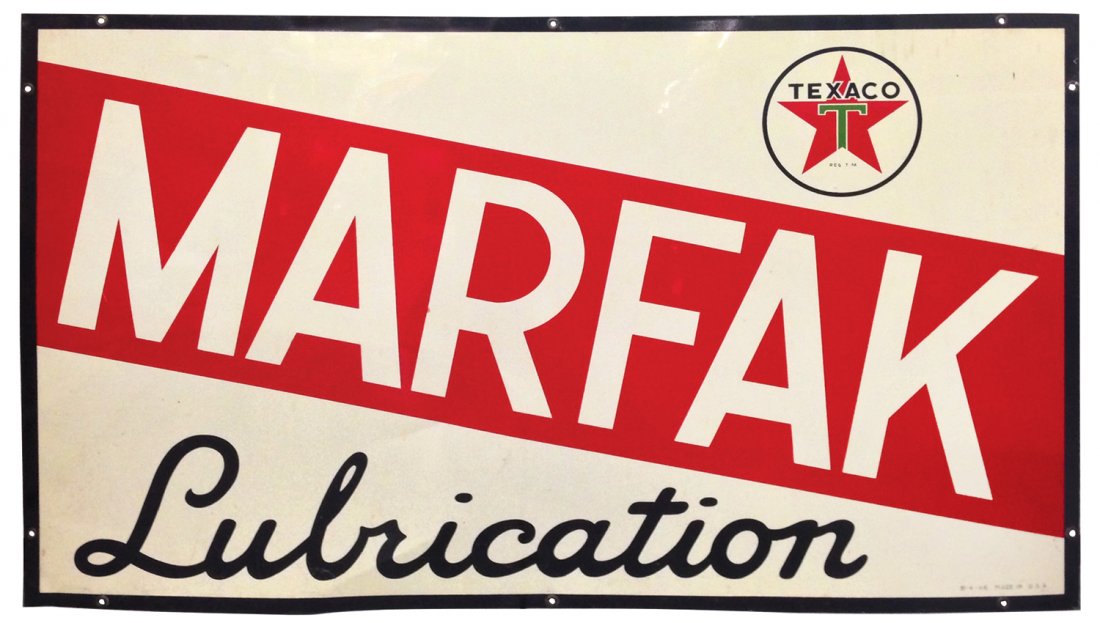 Petroliana sign, Marfak Lubrication, metal, cond 9, (1 of 1)