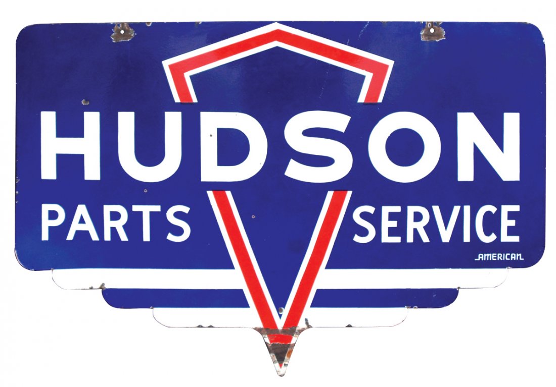 Petroliana sign, Hudson Parts-Service, double-sided (1 of 1)