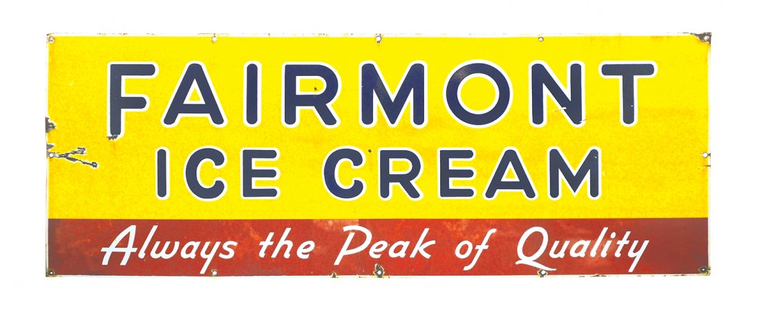 Soda fountain sign, Fairmont Ice Cream, 4-color (1 of 1)