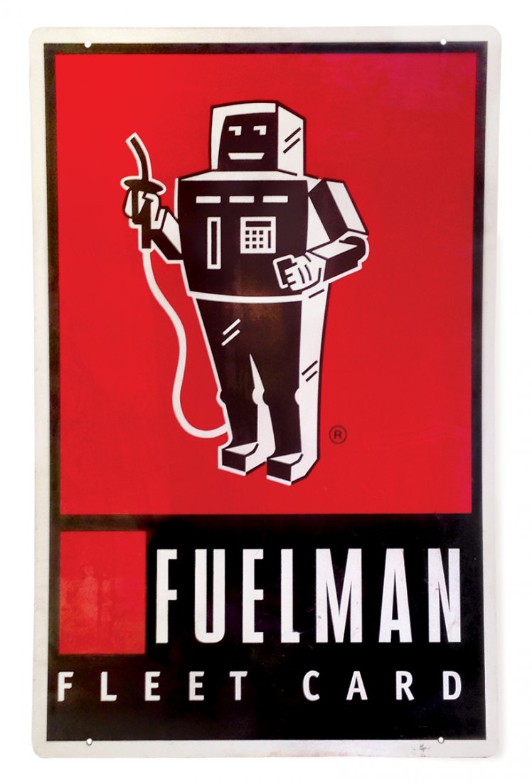 Petroliana sign, Fuelman Fleet Card, double-sided (1 of 1)