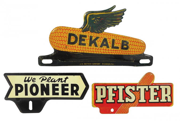Automotive License Plate Toppers (3), Dekalb Embossed,