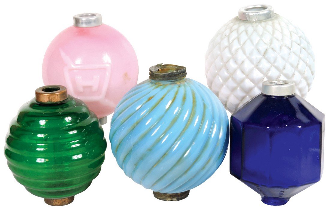 Lightning rod balls (5), cobalt 10-sided D&S, blue (1 of 1)
