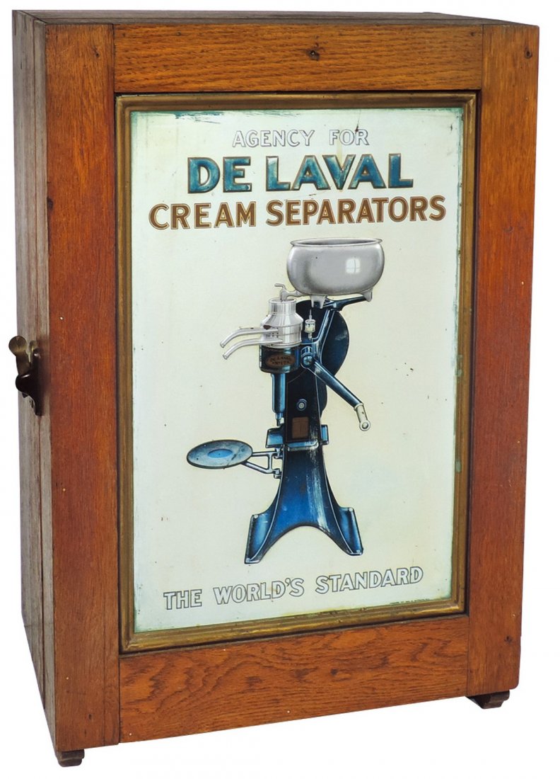 Country store cabinet, De Laval Cream Separators, oak (1 of 2)