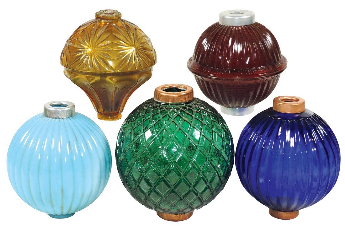 Lightning rod balls (5), gold Hawkeye, red Geo. (1 of 1)