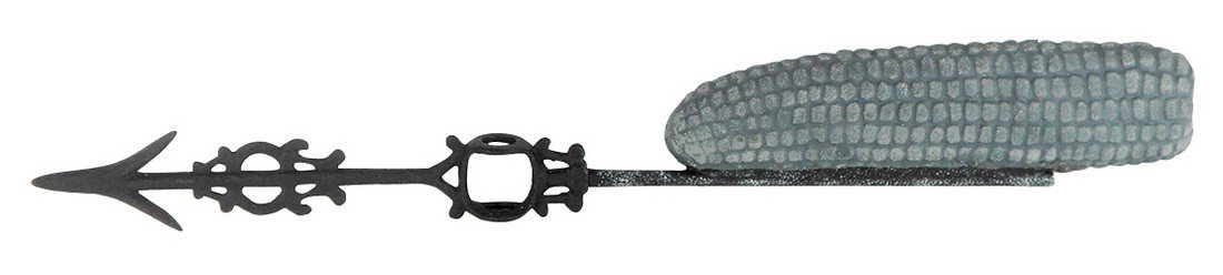 Weathervane, ear of corn, zinc, VG+ cond, corn 11.75"L,: Weathervane, ear of corn, zinc, VG+ cond, corn 11.75"L, overall 25"L.